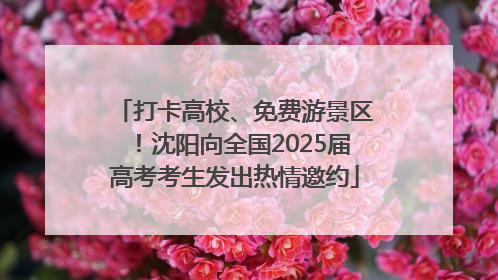 打卡高校、免费游景区！沈阳向全国2025届高考考生发出热情邀约