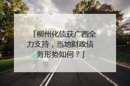 柳州化债获广西全力支持，当地财政债务形势如何？