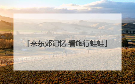 来东郊记忆 看旅行蛙蛙