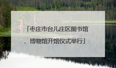 枣庄市台儿庄区图书馆、博物馆开馆仪式举行