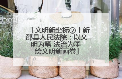 文明新坐标②丨新邵县人民法院：以文明为笔 法治为墨 绘文明新画卷