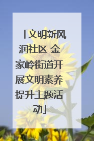 文明新风润社区 金家岭街道开展文明素养提升主题活动