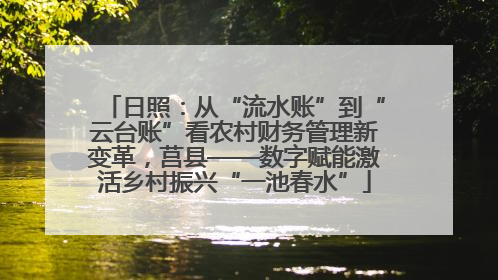 日照：从“流水账”到“云台账”看农村财务管理新变革，莒县——数字赋能激活乡村振兴“一池春水”