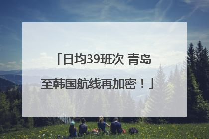 日均39班次 青岛至韩国航线再加密！