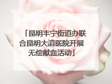 昆明丰宁街道办联合昆明大滇医院开展无偿献血活动