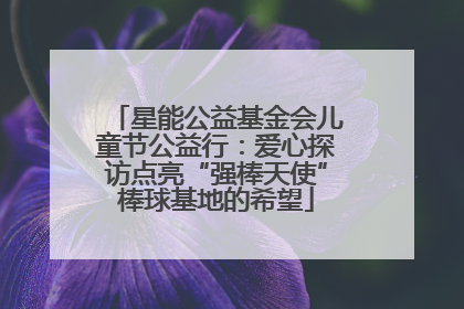 星能公益基金会儿童节公益行：爱心探访点亮“强棒天使”棒球基地的希望