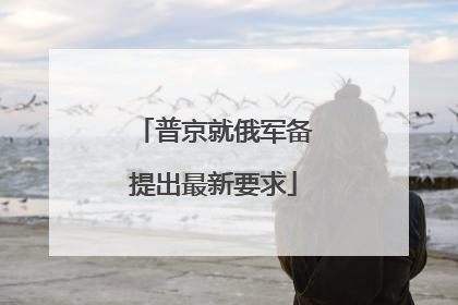 普京就俄军备提出最新要求