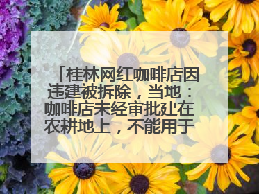 桂林网红咖啡店因违建被拆除，当地：咖啡店未经审批建在农耕地上，不能用于商业用途