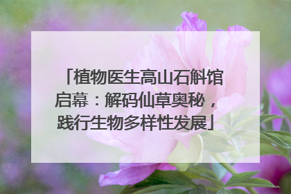 植物医生高山石斛馆启幕：解码仙草奥秘，践行生物多样性发展