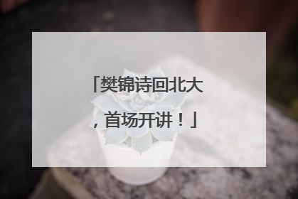 樊锦诗回北大，首场开讲！