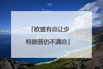 欧盟有意让步 特朗普仍不满意
