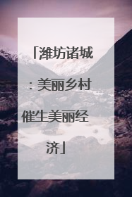 潍坊诸城：美丽乡村催生美丽经济