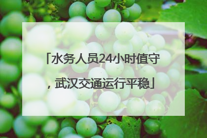 水务人员24小时值守，武汉交通运行平稳