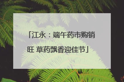 江永：端午药市购销旺 草药飘香迎佳节