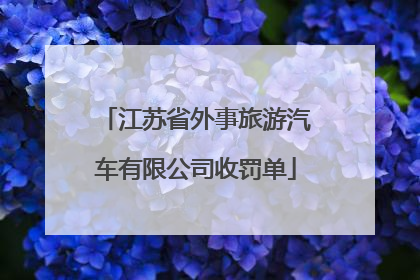 江苏省外事旅游汽车有限公司收罚单