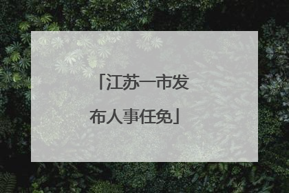 江苏一市发布人事任免
