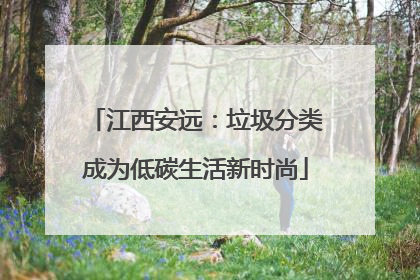 江西安远：垃圾分类成为低碳生活新时尚