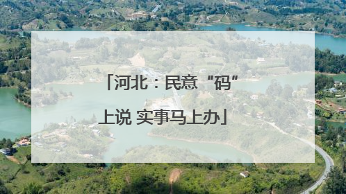 河北：民意“码”上说 实事马上办
