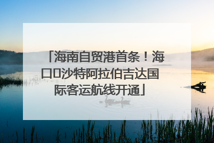 海南自贸港首条！海口⇌沙特阿拉伯吉达国际客运航线开通