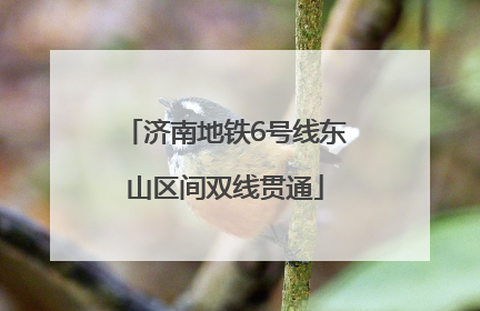 济南地铁6号线东山区间双线贯通