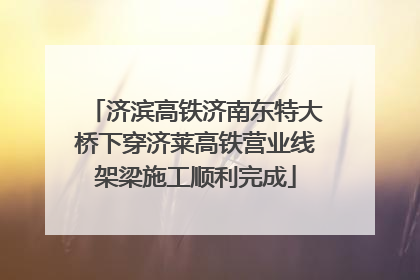 济滨高铁济南东特大桥下穿济莱高铁营业线架梁施工顺利完成