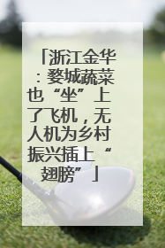 浙江金华：婺城蔬菜也“坐”上了飞机，无人机为乡村振兴插上“翅膀”