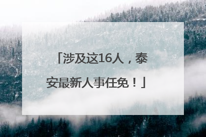 涉及这16人，泰安最新人事任免！