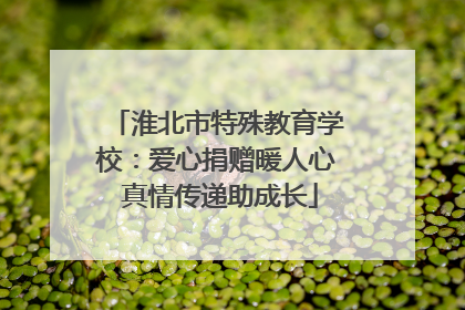 淮北市特殊教育学校：爱心捐赠暖人心 真情传递助成长