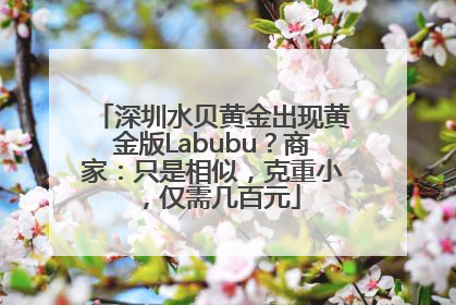 深圳水贝黄金出现黄金版Labubu？商家：只是相似，克重小，仅需几百元