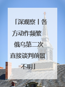 深观察丨各方动作频繁  俄乌第二次直接谈判前景不明