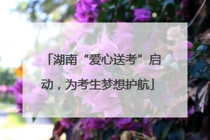 湖南“爱心送考”启动，为考生梦想护航