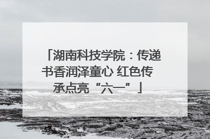 湖南科技学院：传递书香润泽童心 红色传承点亮“六一”