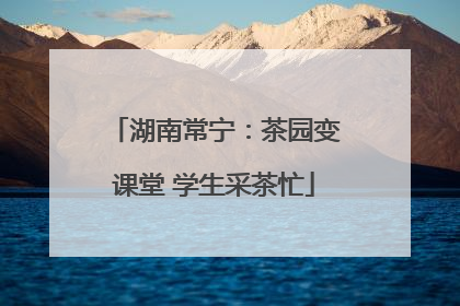 湖南常宁：茶园变课堂 学生采茶忙