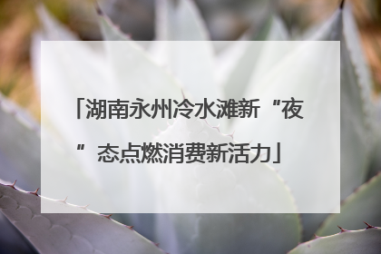 湖南永州冷水滩新“夜”态点燃消费新活力