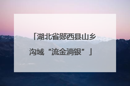 湖北省郧西县山乡沟域“流金淌银”