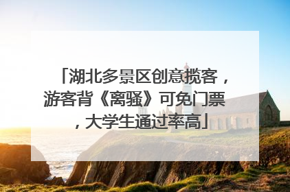 湖北多景区创意揽客，游客背《离骚》可免门票，大学生通过率高