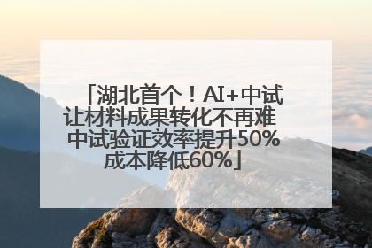 湖北首个！AI+中试让材料成果转化不再难 中试验证效率提升50%成本降低60%