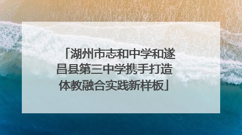 湖州市志和中学和遂昌县第三中学携手打造体教融合实践新样板