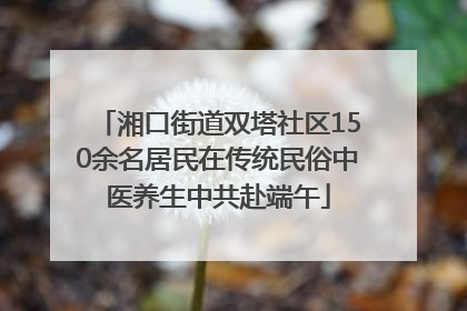 湘口街道双塔社区150余名居民在传统民俗中医养生中共赴端午