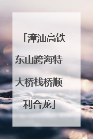 漳汕高铁东山跨海特大桥栈桥顺利合龙