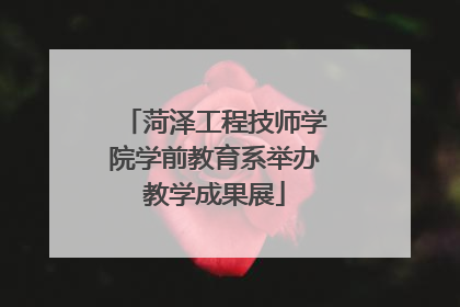 菏泽工程技师学院学前教育系举办教学成果展