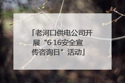 老河口供电公司开展“6·16安全宣传咨询日”活动