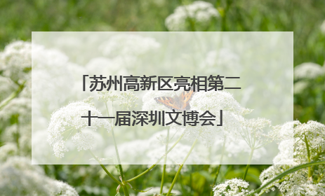 苏州高新区亮相第二十一届深圳文博会