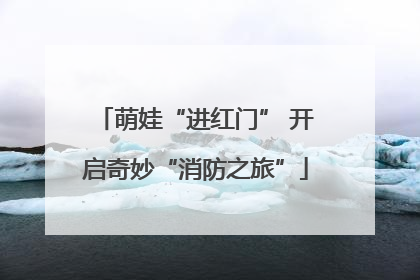 萌娃“进红门” 开启奇妙“消防之旅”