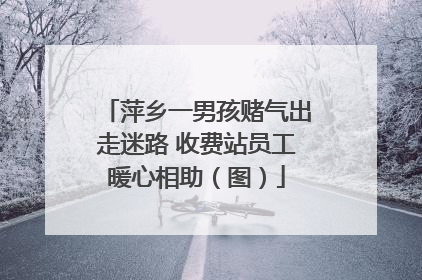萍乡一男孩赌气出走迷路 收费站员工暖心相助（图）