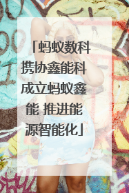 蚂蚁数科携协鑫能科成立蚂蚁鑫能 推进能源智能化