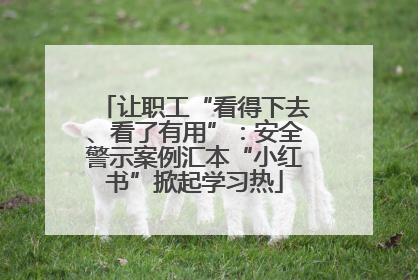 让职工“看得下去、看了有用”：安全警示案例汇本“小红书”掀起学习热