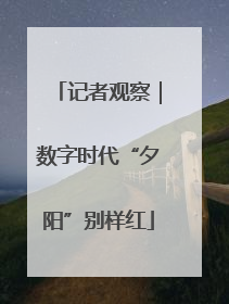记者观察｜数字时代“夕阳”别样红
