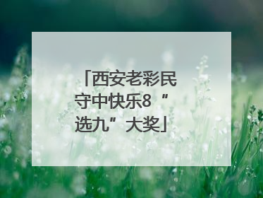 西安老彩民守中快乐8“选九”大奖