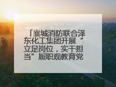 襄城消防联合泽东化工集团开展“立足岗位，实干担当”履职观教育党建联学活动
